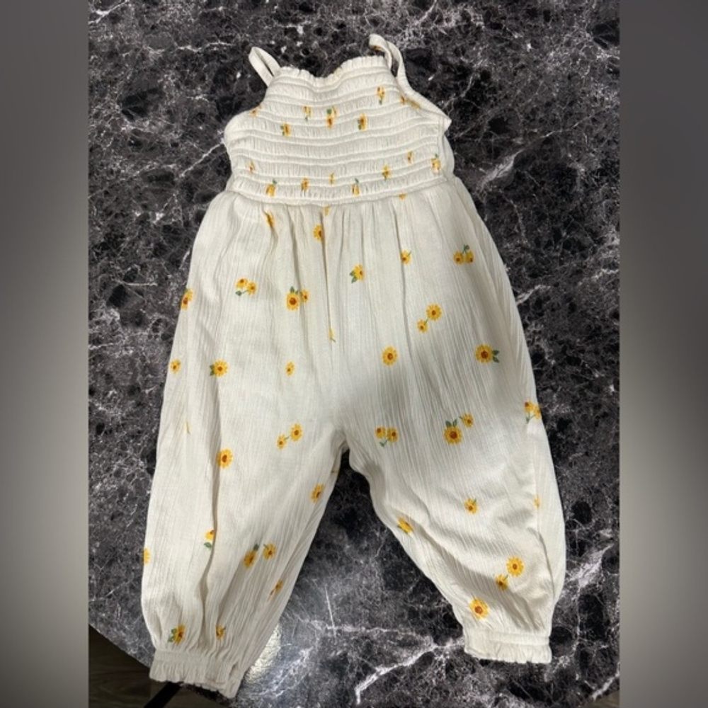 Sunflower Print Jumpsuit